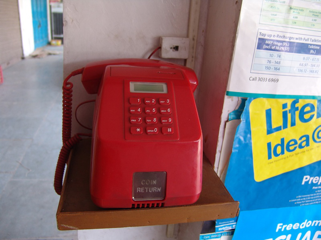 Delhi: Coin operated phone kiosk