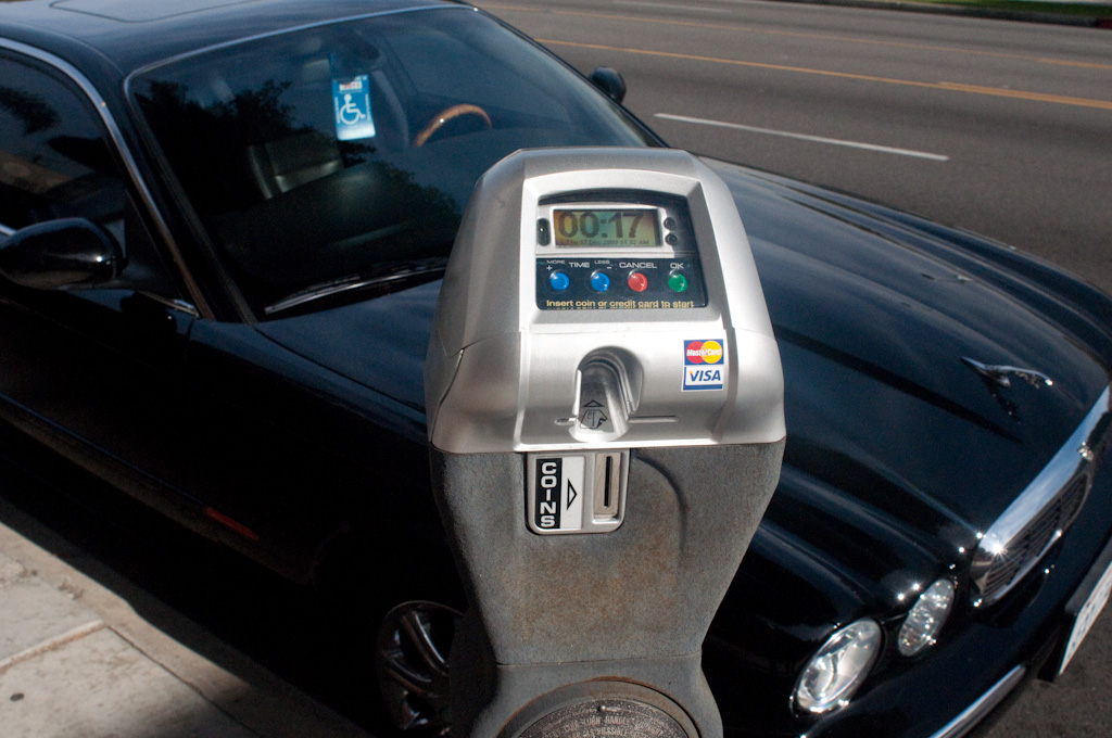 Beverly Hills: retro-fitted solar, credit card and coin parking meter