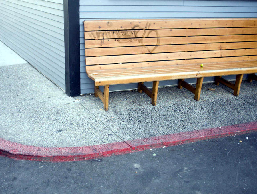 Dana Point: a lightly tagged bench
