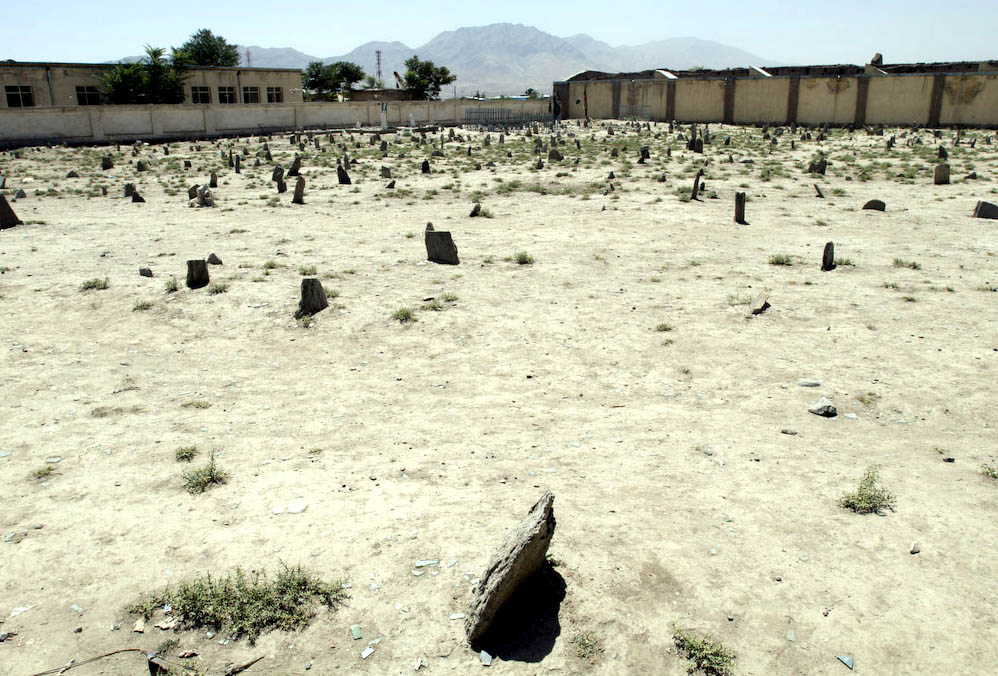 Kabul: gravestone orientation