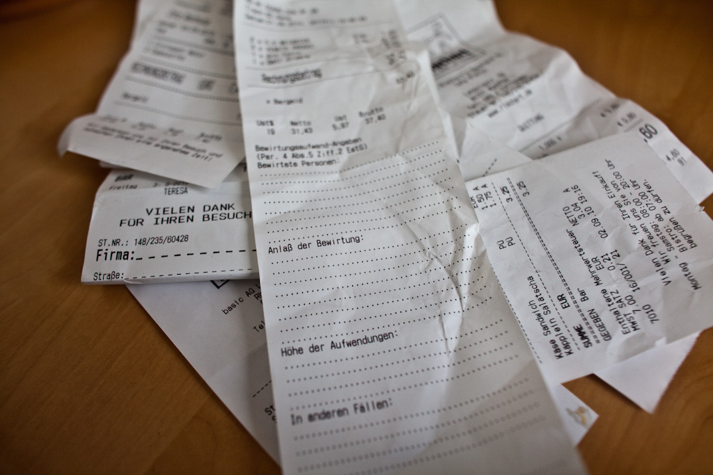 Munich: receipts