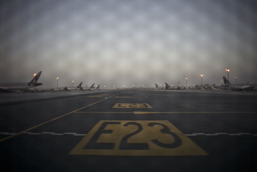 Doha: airport haze
