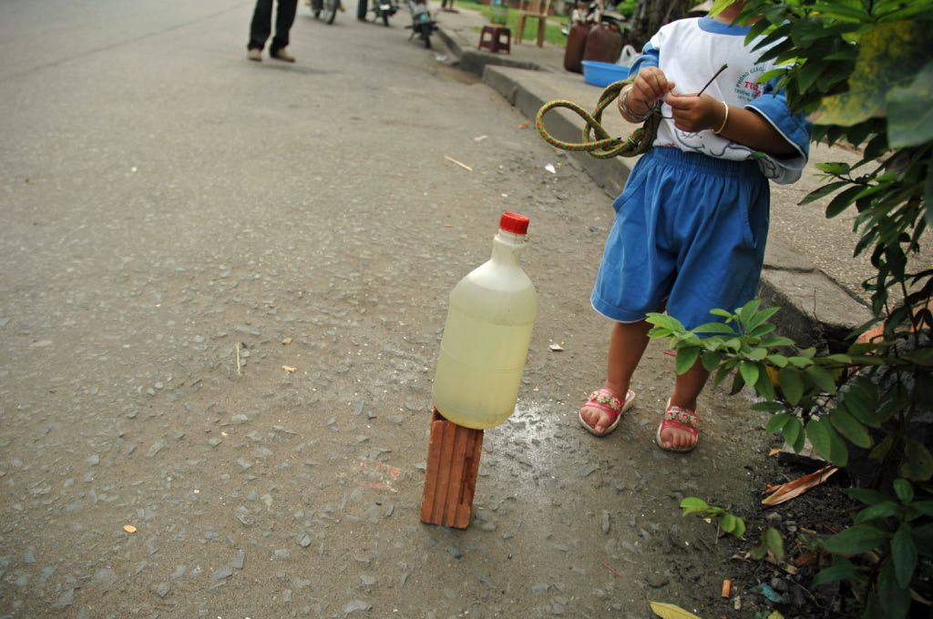 Ho Chi Minh City: bottle on a brick